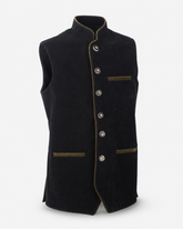 Men's Black Bavarian Oktoberfest Vest for Lederhosen - image 1