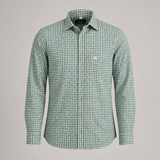 Men's Green & White Checkered Bavarian Oktoberfest Shirt - Roll-Up Sleeve - image 1
