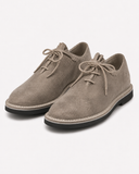 Men's Taupe Grey Suede Bavarian Haferl Shoes - Traditional Side-Lacing | Treaded Rubber Sole - image 2
