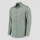 Men's Green & White Checkered Bavarian Oktoberfest Shirt - Roll-Up Sleeve - image 2