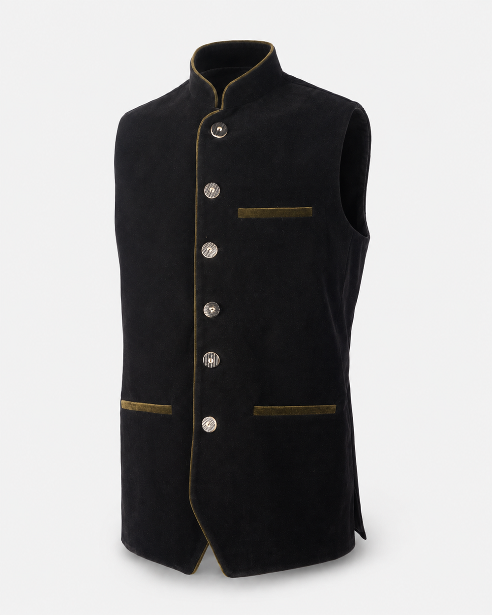 Men's Black Bavarian Oktoberfest Vest for Lederhosen - image 4
