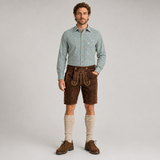 Men's Green & White Checkered Bavarian Oktoberfest Shirt - Roll-Up Sleeve - image 4
