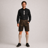 Men's Black Bavarian Oktoberfest Shirt - Roll-Up Sleeve - image 4