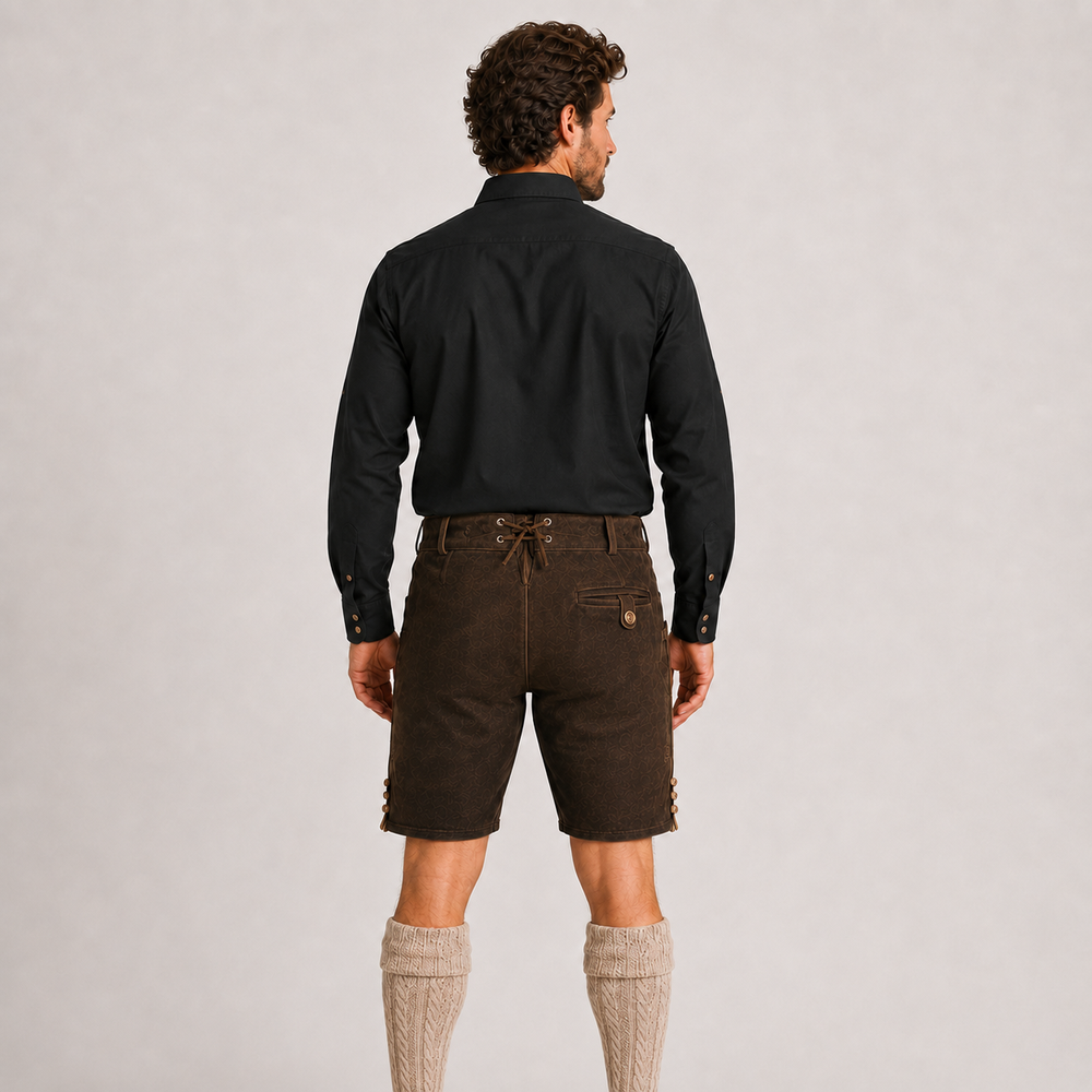 Men's Black Bavarian Oktoberfest Shirt - Roll-Up Sleeve - image 5