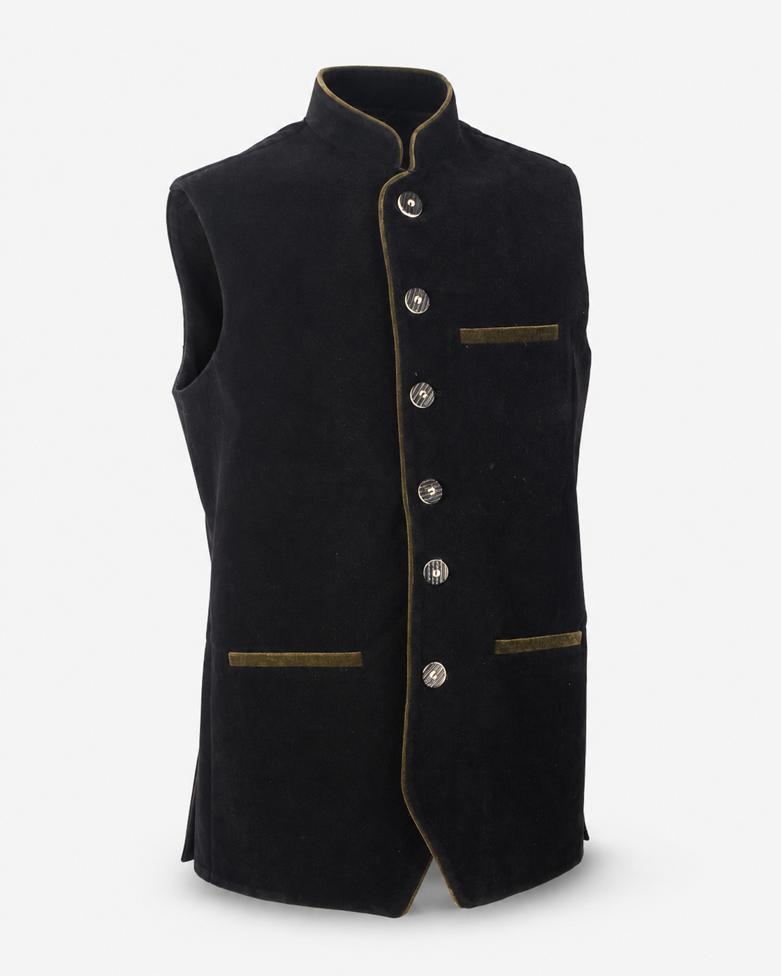 Men's Black Bavarian Oktoberfest Vest for Lederhosen - image 1