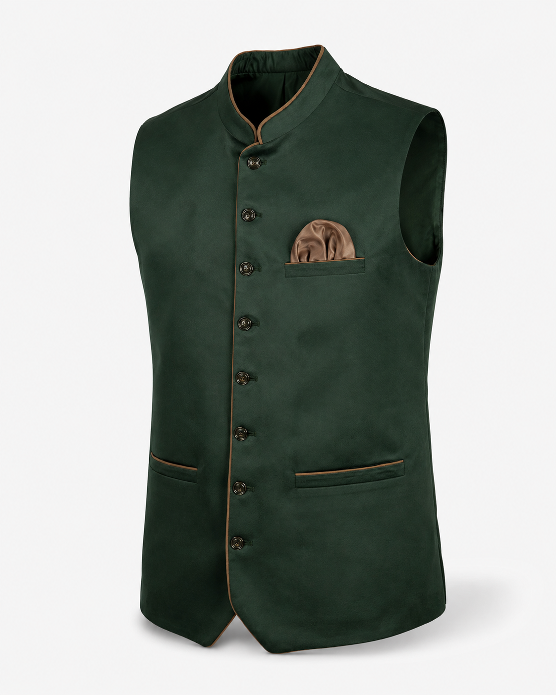 Men's Emerald Green Bavarian Oktoberfest Vest for Lederhosen - image 1
