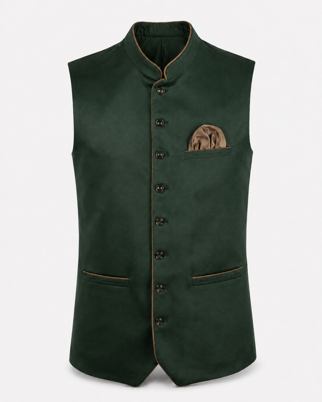 Men's Emerald Green Bavarian Oktoberfest Vest for Lederhosen - image 2
