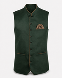 Men's Emerald Green Bavarian Oktoberfest Vest for Lederhosen - image 2