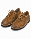 Men's Camel Suede Bavarian Haferl Shoes - Traditional Side-Lacing | Treaded Rubber Sole - image 2
