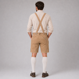 Stag Embroidered Men's Bavarian Lederhosen - Tan/Beige - Side Lacing - product image 2