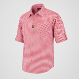Men's Red & White Checkered Bavarian Oktoberfest Shirt - Roll-Up Sleeve - image 2