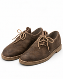 Men's Dark Brown Suede Bavarian Haferl Shoes - Traditional Side-Lacing | Treaded Rubber Sole - image 2