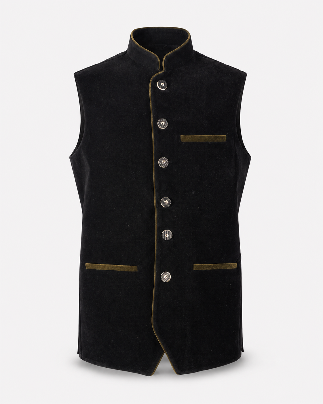 Men's Black Bavarian Oktoberfest Vest for Lederhosen - image 2