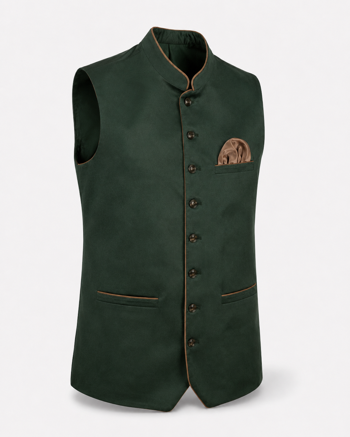 Men's Emerald Green Bavarian Oktoberfest Vest for Lederhosen - image 3