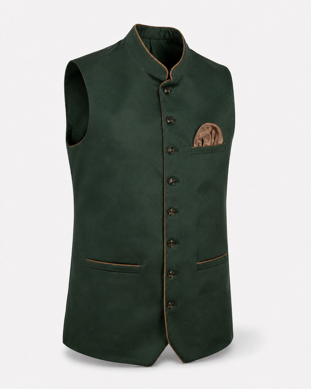 Men's Emerald Green Bavarian Oktoberfest Vest for Lederhosen - image 3