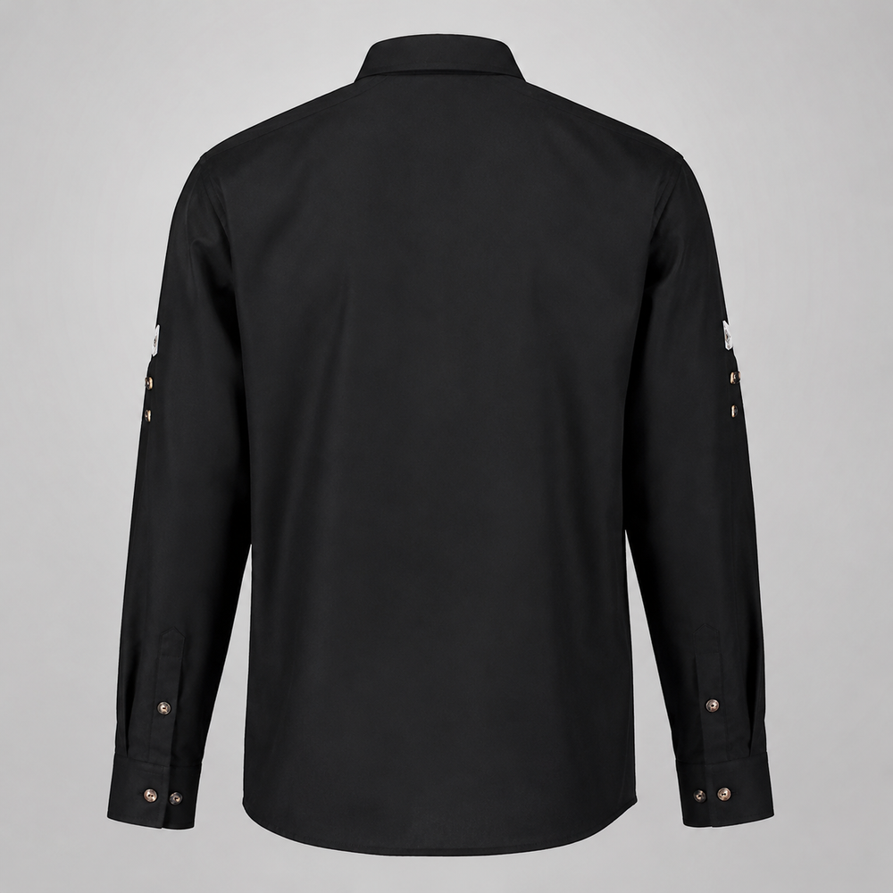 Men's Black Bavarian Oktoberfest Shirt - Roll-Up Sleeve - image 3