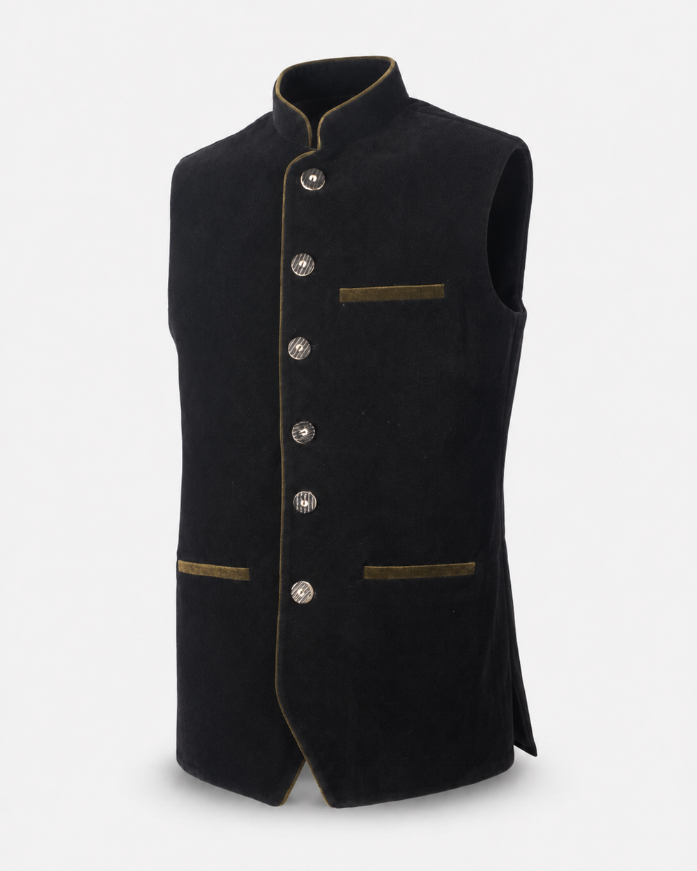 Men's Black Bavarian Oktoberfest Vest for Lederhosen - image 3