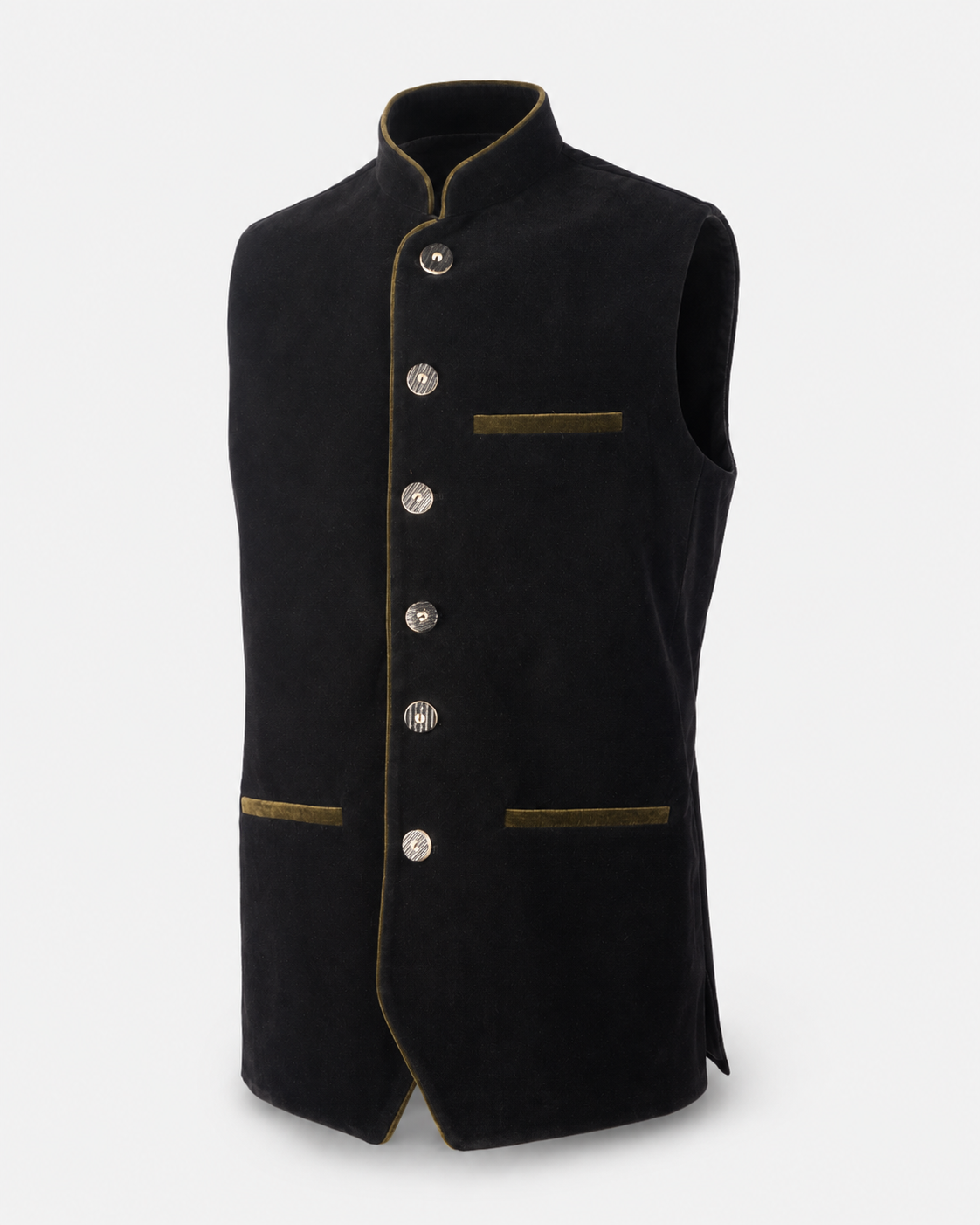 Men's Black Bavarian Oktoberfest Vest for Lederhosen - image 4