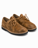 Men's Camel Suede Bavarian Haferl Shoes - Traditional Side-Lacing | Treaded Rubber Sole - image 4