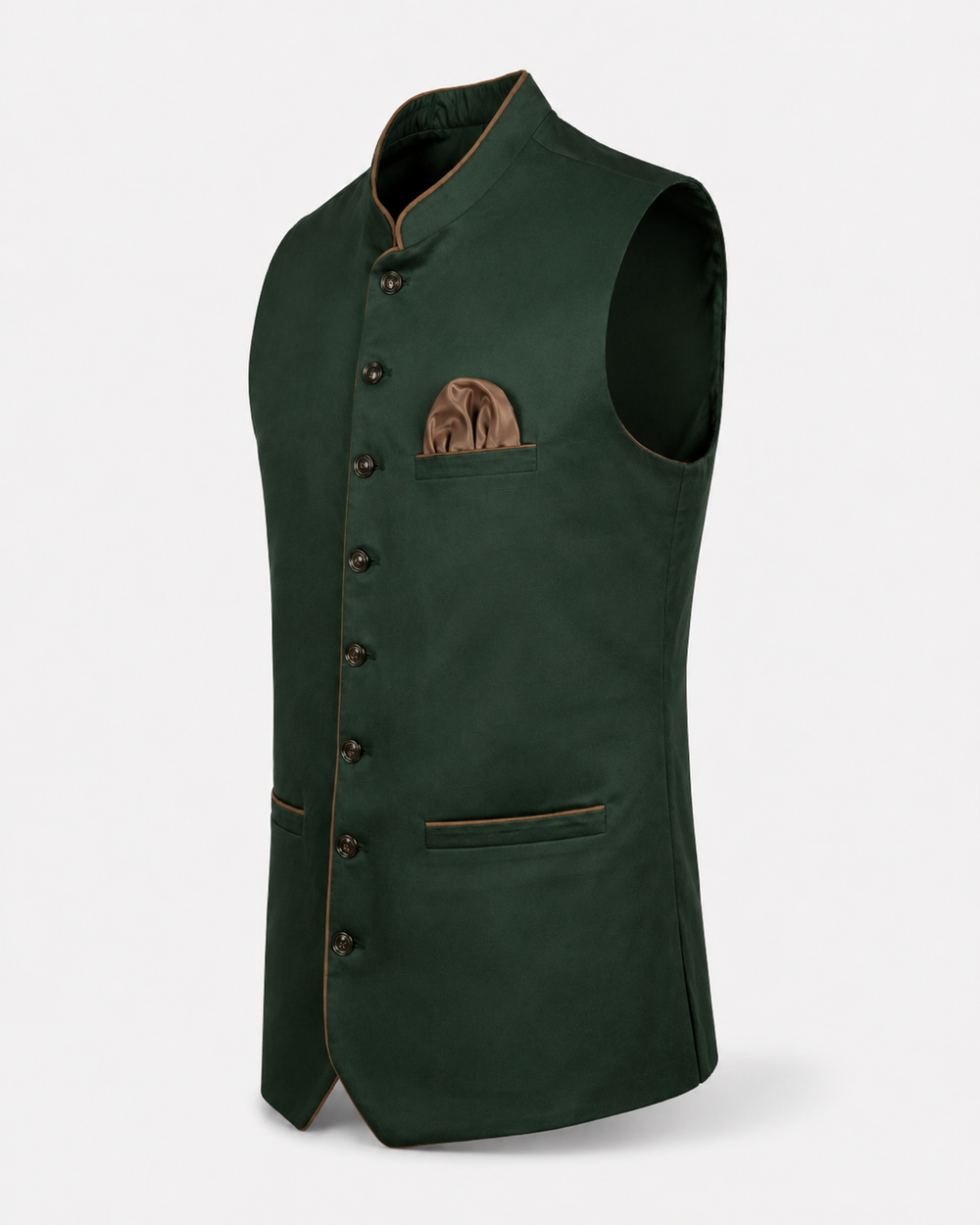 Men's Emerald Green Bavarian Oktoberfest Vest for Lederhosen - image 4
