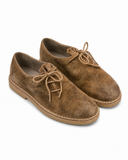 Men's Brown Suede Bavarian Haferl Shoes - Traditional Side-Lacing | Treaded Rubber Sole - image 4