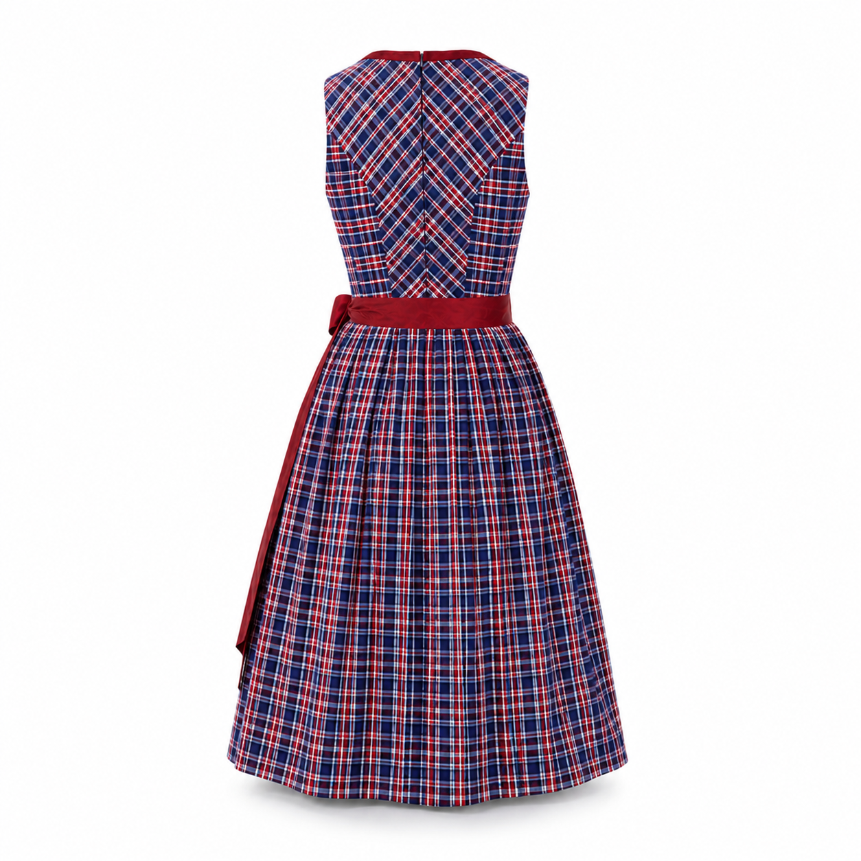 Crimson Alpine Plaid Midi Dirndl - product image 2
